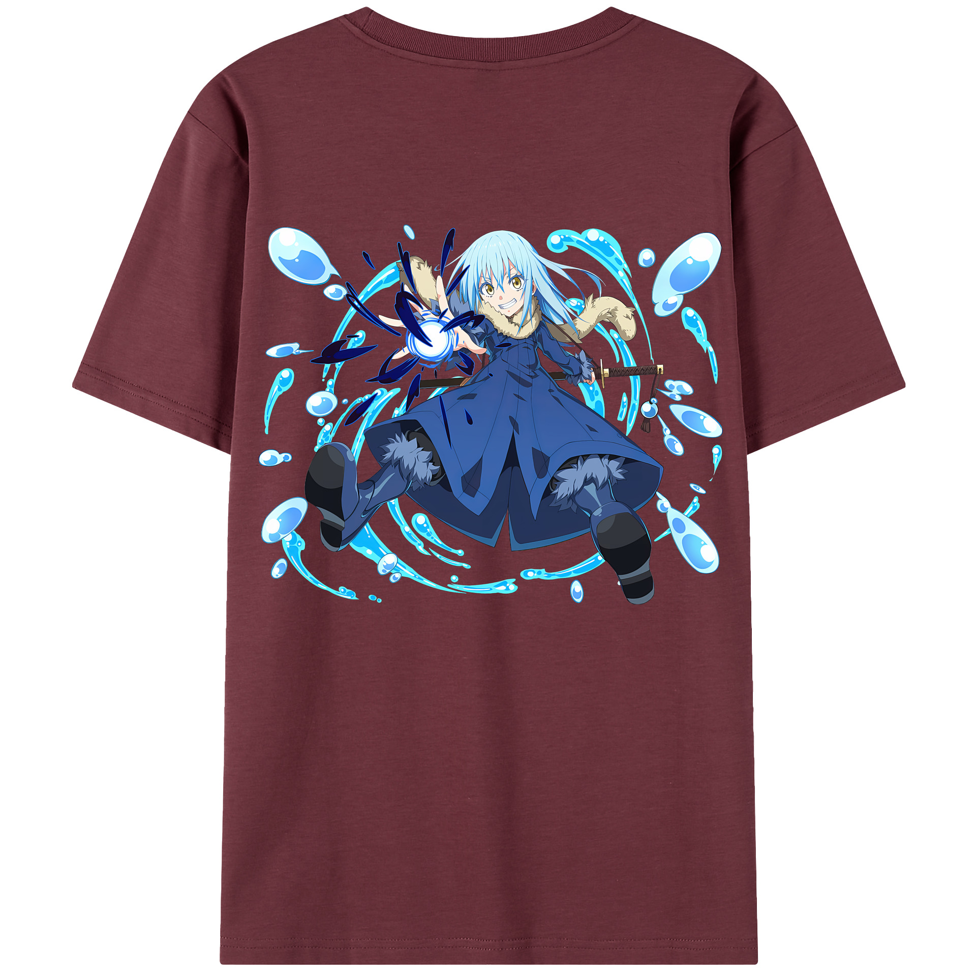 （画像用） 転スラ Regarding Reincarnated to Slime 綿100％半袖Tシャツ（背面プリント）